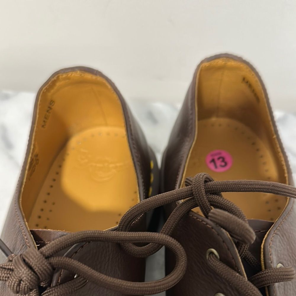 Dr Doc Martens Oxford Classic Brown Leather Men's Shoes Sz 13 NEW no box - Picture 9 of 15